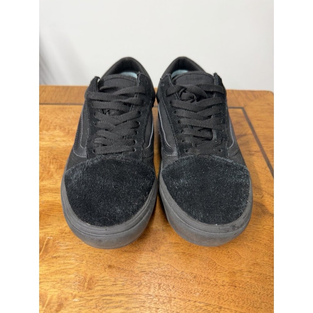 VANS OLD SKOOL Men’s 10 UNISEX in Black Black Suede Skater Grunge 90s Comfycush - Picture 3 of 8